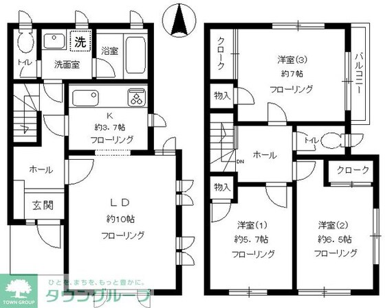 小澤メゾネットの物件間取画像